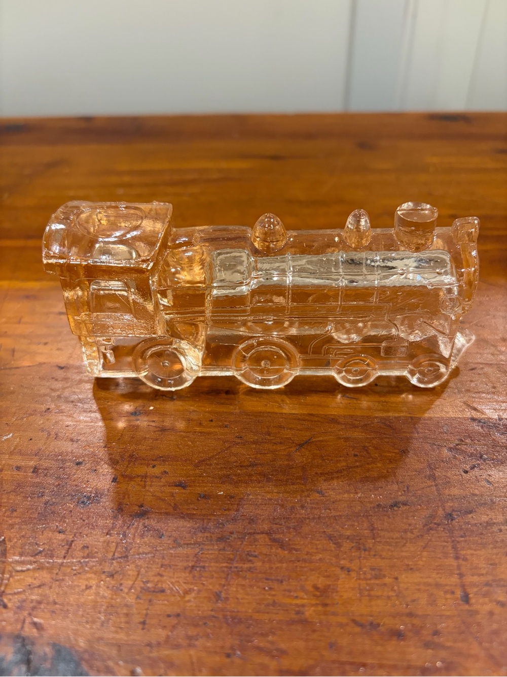 Vintage Pink Depression Glass Train Engine